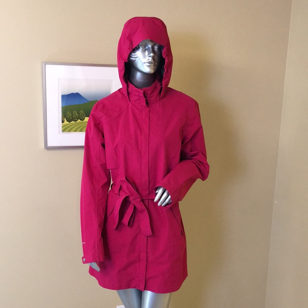 EDDIE BAUER Weatheredge Travex Pink Rain Shell Trench Coat